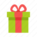 present, box, surprise, flat, icon, christmas, fun, yellow, symbol