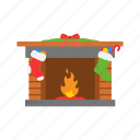 chimney, fire, fire place, christmas