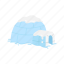 igloo, shelter, snow fort, winter