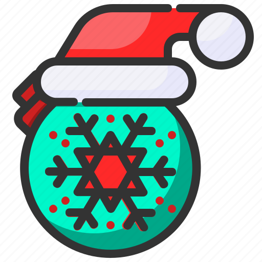 Decoration, winter, santa hat, xmas, christmas, ball icon - Download on Iconfinder