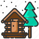 home, tree, house, winter, wooden, christmas, snow