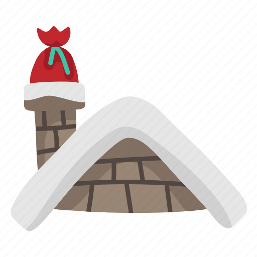 Christmas, xmas, gift, roof, chimney icon - Download on Iconfinder
