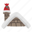 christmas, xmas, gift, roof, chimney 