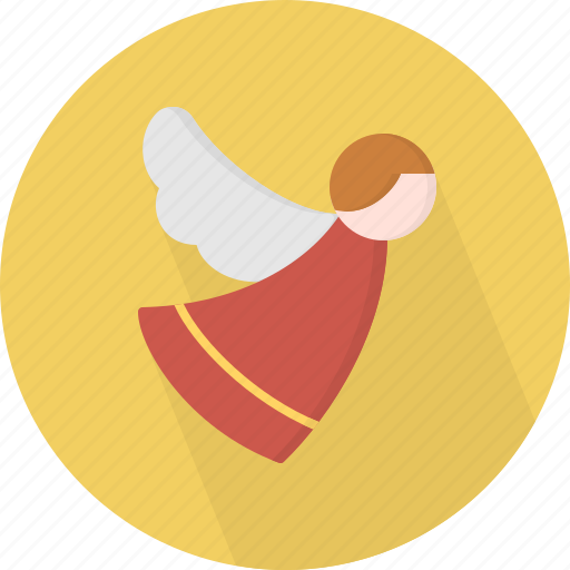 Angel, christmas, circle, december, holiday, winter, xmas icon - Download on Iconfinder
