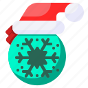 ball, christmas, xmas, santa hat, decoration, winter