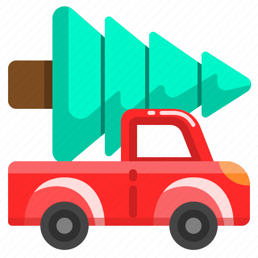 Transportation, tree, xmas, christmas, car, winter icon - Download on Iconfinder