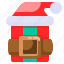 xmas, presents, gift box, santa hat, christmas 
