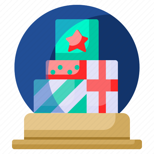 Snow globe, gift box, christmas, presents, xmas, winter icon - Download on Iconfinder