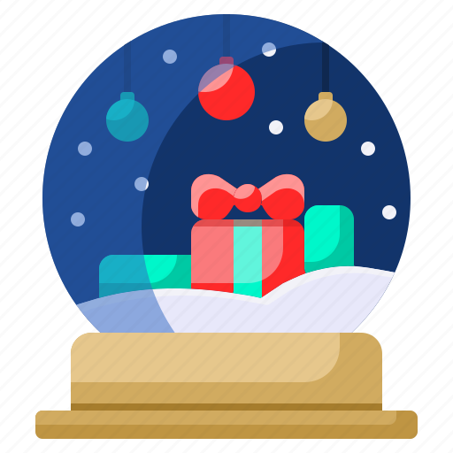 Snow globe, gift box, christmas, decoration, xmas, presents, winter icon - Download on Iconfinder