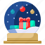snow globe, gift box, christmas, decoration, xmas, presents, winter 
