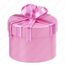 gift, box, celebration, christmas, decoration, ribbon, birthday, valentine, pink 