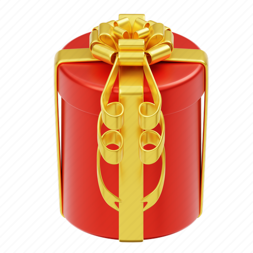 Gift, present, celebration, christmas, decoration, xmas, ribbon 3D illustration - Download on Iconfinder
