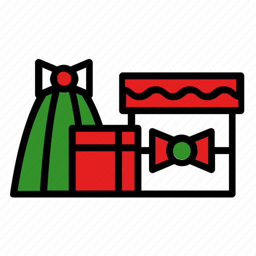 Bow, box, christmas, gift, new year, present icon - Download on Iconfinder