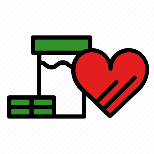 Box, christmas, gift, heart, new year, present icon - Download on Iconfinder