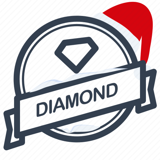 Christmas, diamond, guarantee, label, santa icon - Download on Iconfinder