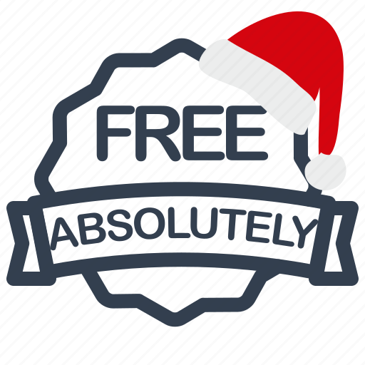 Absolutely, christmas, free, label, sale icon - Download on Iconfinder