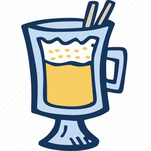 Alcohol, christmas, drink, eggnog, holidays, hot, winter icon - Download on Iconfinder