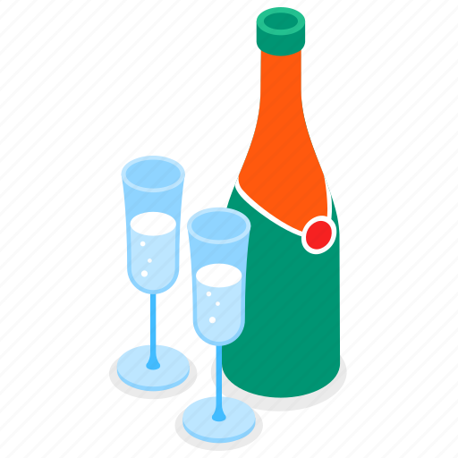 Champagne, glasses, drink, new year icon - Download on Iconfinder