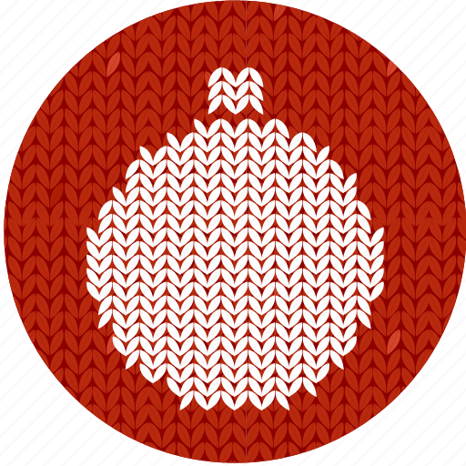 Ball, christmas, cloth, fabric, holiday, knitwear, red icon - Download on Iconfinder