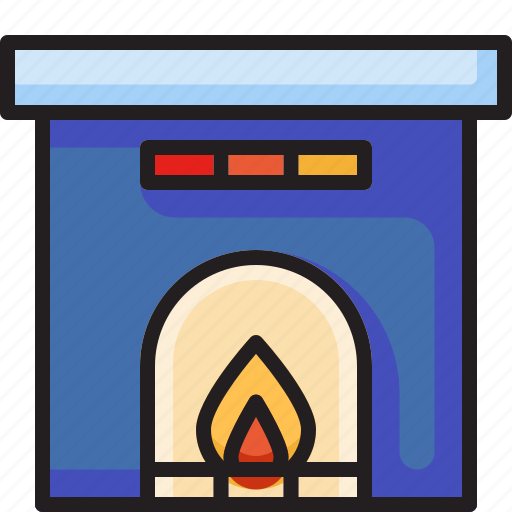 Christmas, cold, fireplace, winter icon - Download on Iconfinder