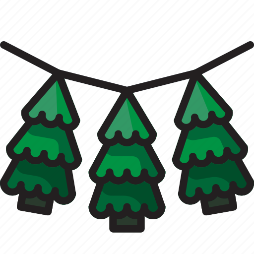 Celebration, christmas, christmas tree, decoration, garland icon - Download on Iconfinder