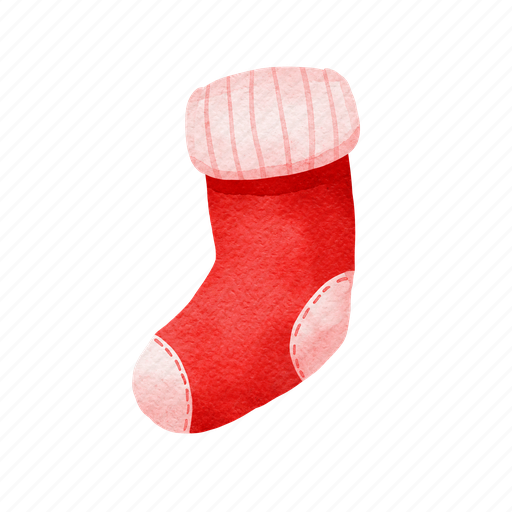 Christmas, sock, ornaments, watercolor, object, decoration, decor icon - Download on Iconfinder