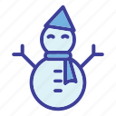 snowman, scarf, xmas, snowflake, winter, snow, christmas, cold, ice