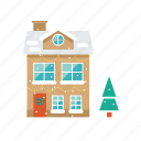 country, christmas, private, family, house, flat, icon, winter, season