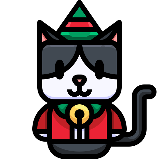 Cat, holiday, celebrate, festive, kitty icon - Free download