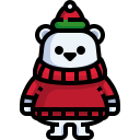 christmas, polar bear, sweater, cold