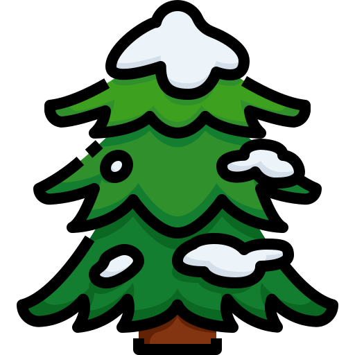 Christmas, forest, snow, pine tree, snowy tree, christmas tree icon - Free download