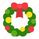 christmas, merry, ornament, wreath, xmas