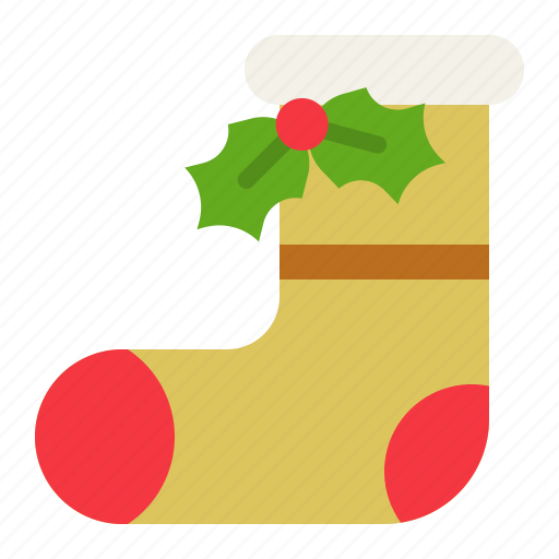 Christmas, fashion, holly, merry, sock icon - Download on Iconfinder