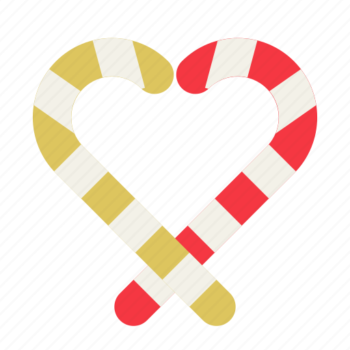 Candy cane, christmas, heart, merry, sweets icon - Download on Iconfinder