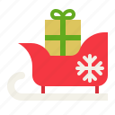 christmas, merry, sled, sledge, sleigh