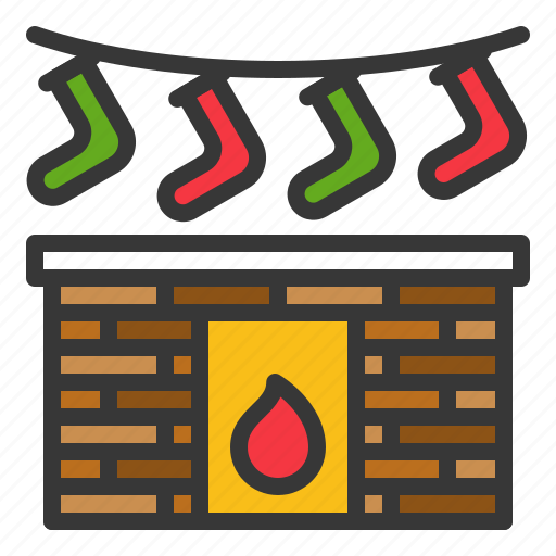 Christmas, fireplace, warm, winter, xmas icon - Download on Iconfinder