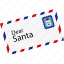 christmas, letter, communication, envelope, post, santa, xmas