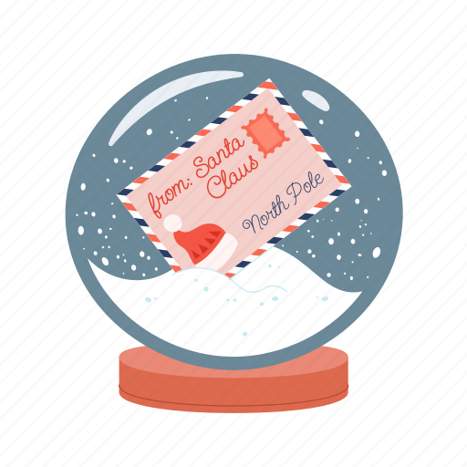 Letter, santa, claus, flat, icon, christmas, snow icon - Download on Iconfinder
