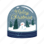 snowman, flat, icon, christmas, snow, globe, winter 