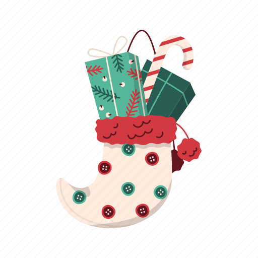 Christmas, flat, icon, surprise, lollipop, sweet, present icon - Download on Iconfinder