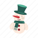 funny, snowman, flat, icon, christmas, box, winter, socks, fireplace