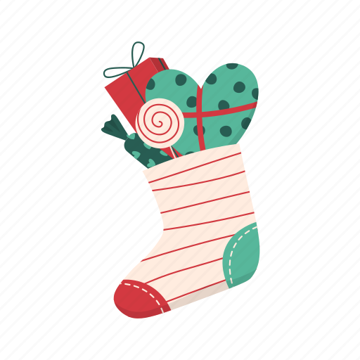 Christmas, flat, icon, lollipop, present, textile, surprise icon - Download on Iconfinder