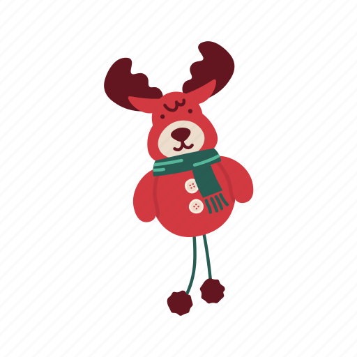 Funny, toys, deer, flat, icon, christmas, socks icon - Download on Iconfinder
