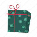 christmas, flat, icon, box, surprise, parcel, celebration, winter, socks