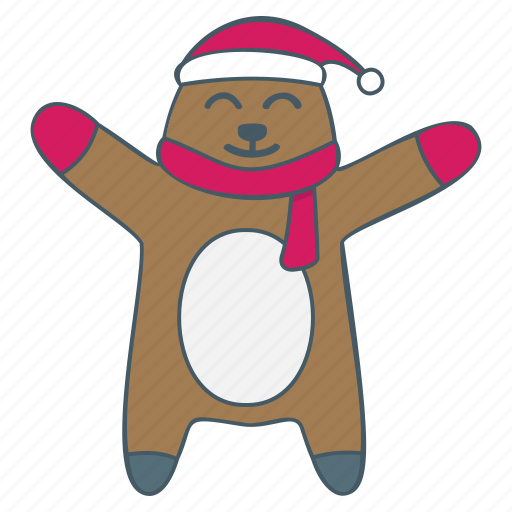 Bear, teddy, polar, winter, xmas, christmas, toy sticker - Download on Iconfinder
