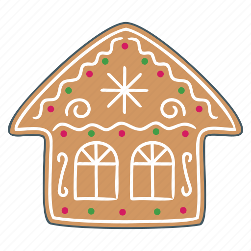 Bread, house, gingerbread, sweet, christmas, xmas, biscuit sticker - Download on Iconfinder
