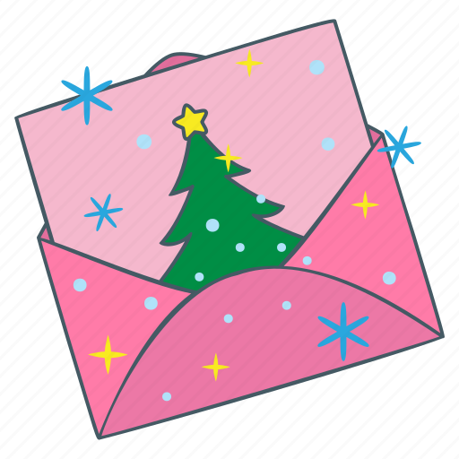 Christmas, card, greeting, xmas, postcard, merry, letter sticker - Download on Iconfinder