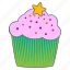 cupcake, party, sweet, dessert, birthday, christmas, cake 