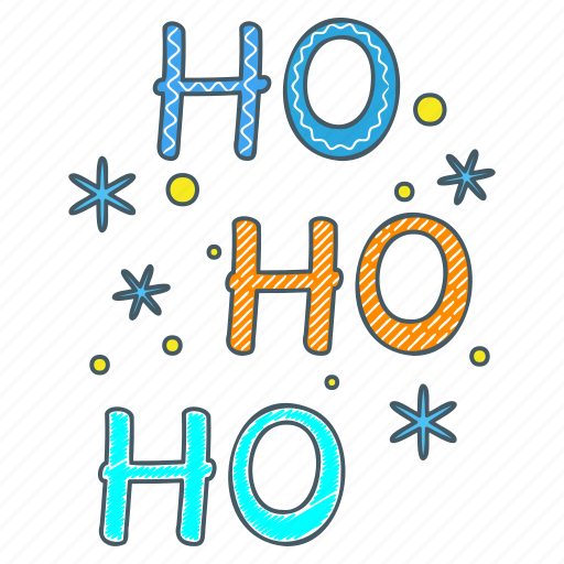Hohoho, santa, xmas, christmas, laugh, holiday, celebration sticker - Download on Iconfinder