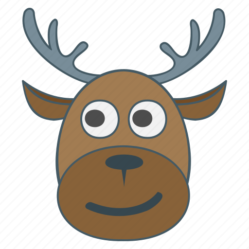 Reindeer, deer, christmas, xmas, winter, animal, wildlife sticker - Download on Iconfinder